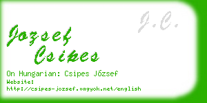 jozsef csipes business card