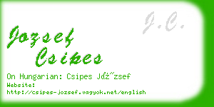 jozsef csipes business card